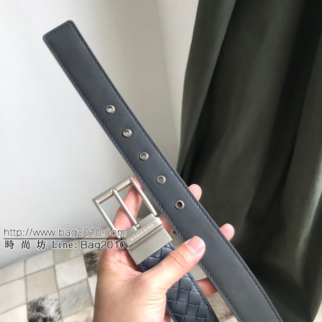 BV男士皮帶 寶緹嘉手工編織雙面牛皮腰帶  jjp1547